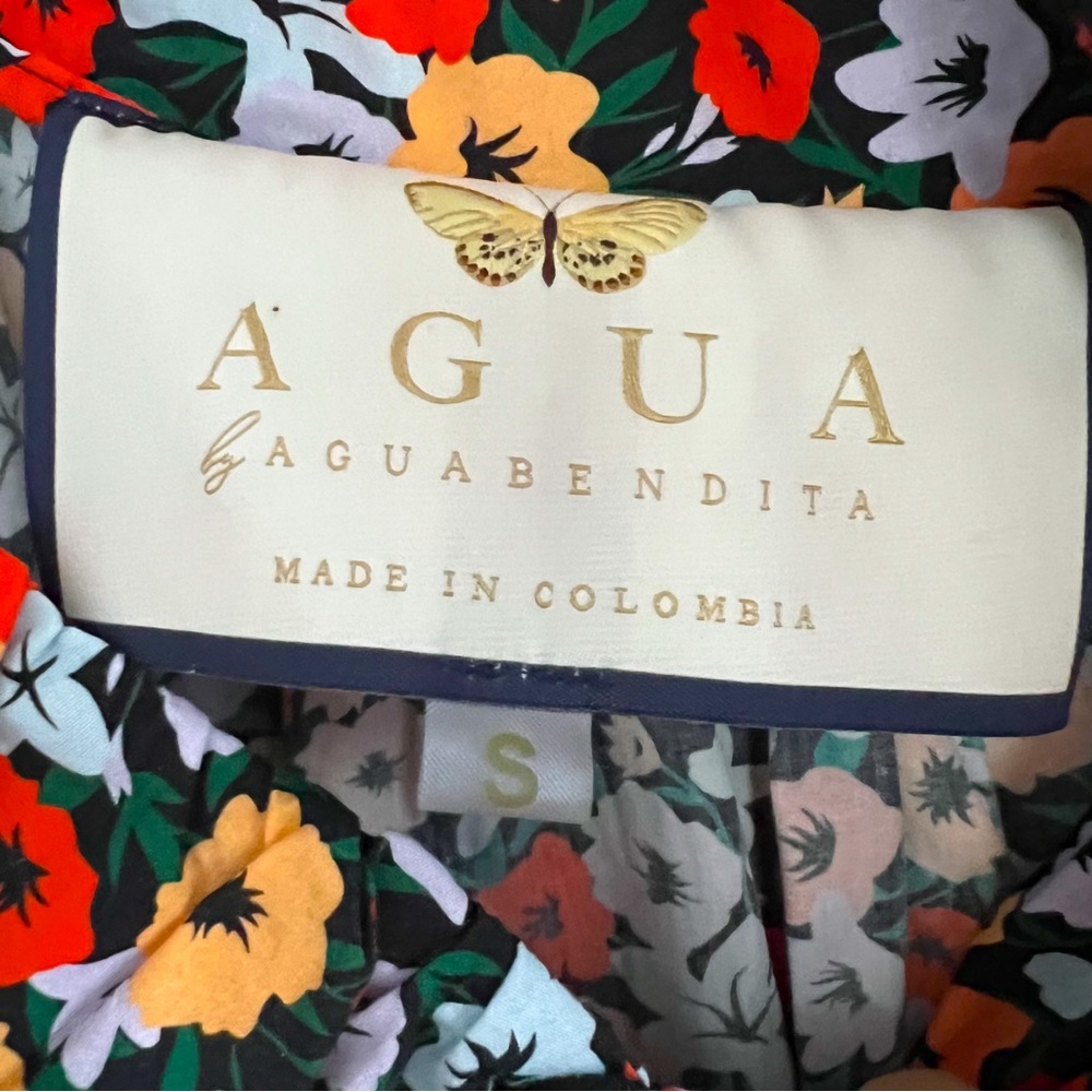 AGUA BY AGUA BENDITA Horizonte Floral Print Mini Dress in Multicolor Small - Picture 14 of 16